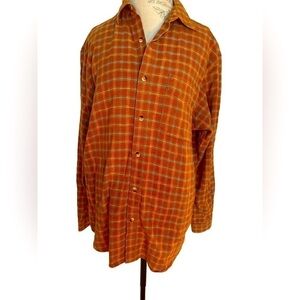 THE Territory Ahead Large Long Sleeve Fall Harvest Plaid Shirt